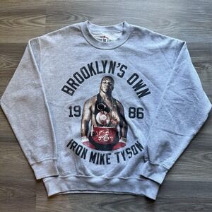 Roots Of Fight Sweatshirt Mens Medium Gray Crewneck Mike Tyson Boxing Bloodlines